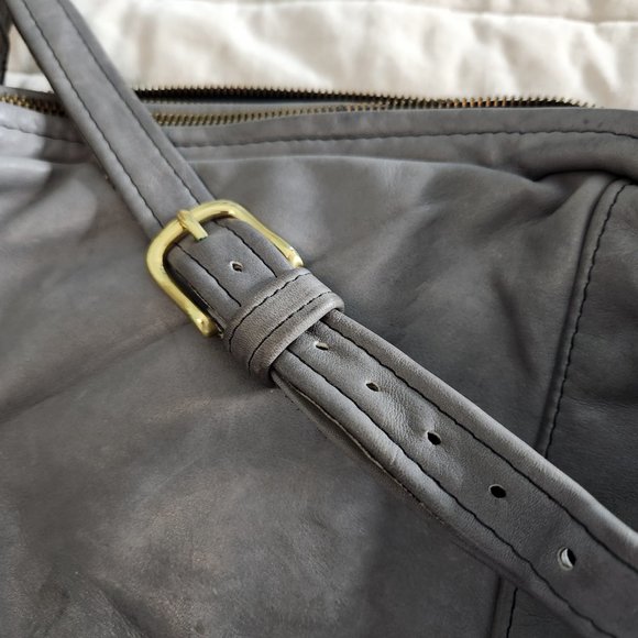 Guardian Gray Leather Crossbody Handbag - Picture 5 of 10